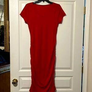Red bodycon dress